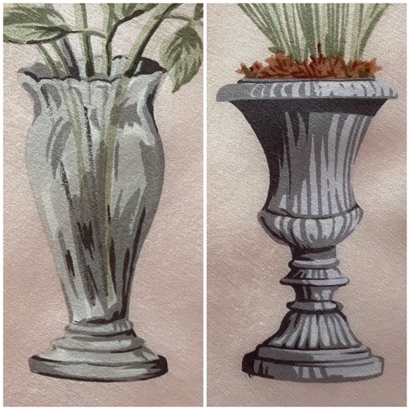 👒 Talbots, Vintage Perennial Millennial Floral Silk Scarf - Picture 15 of 16